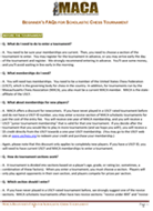 Scholastic Chess Beginner FAQs